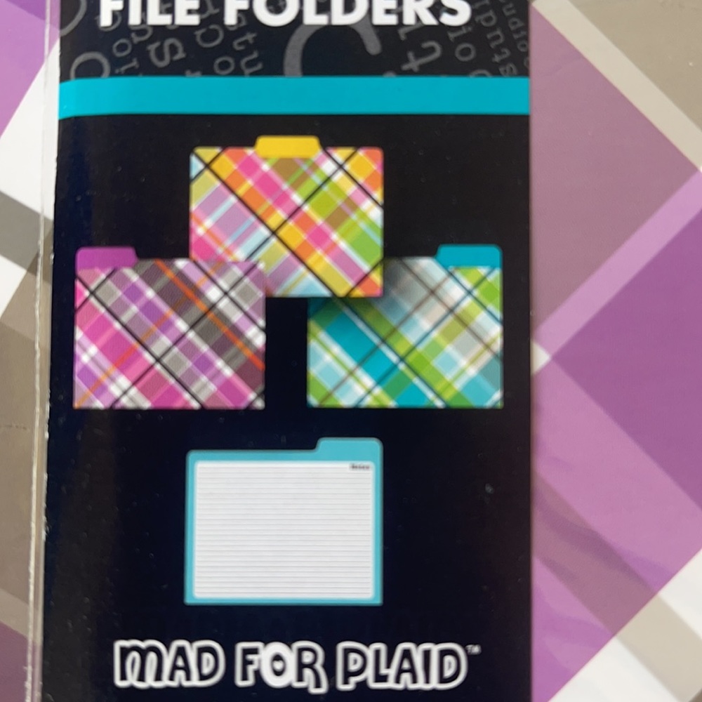 Carolina Pad 3 pk File Folders with tabs lot of 4